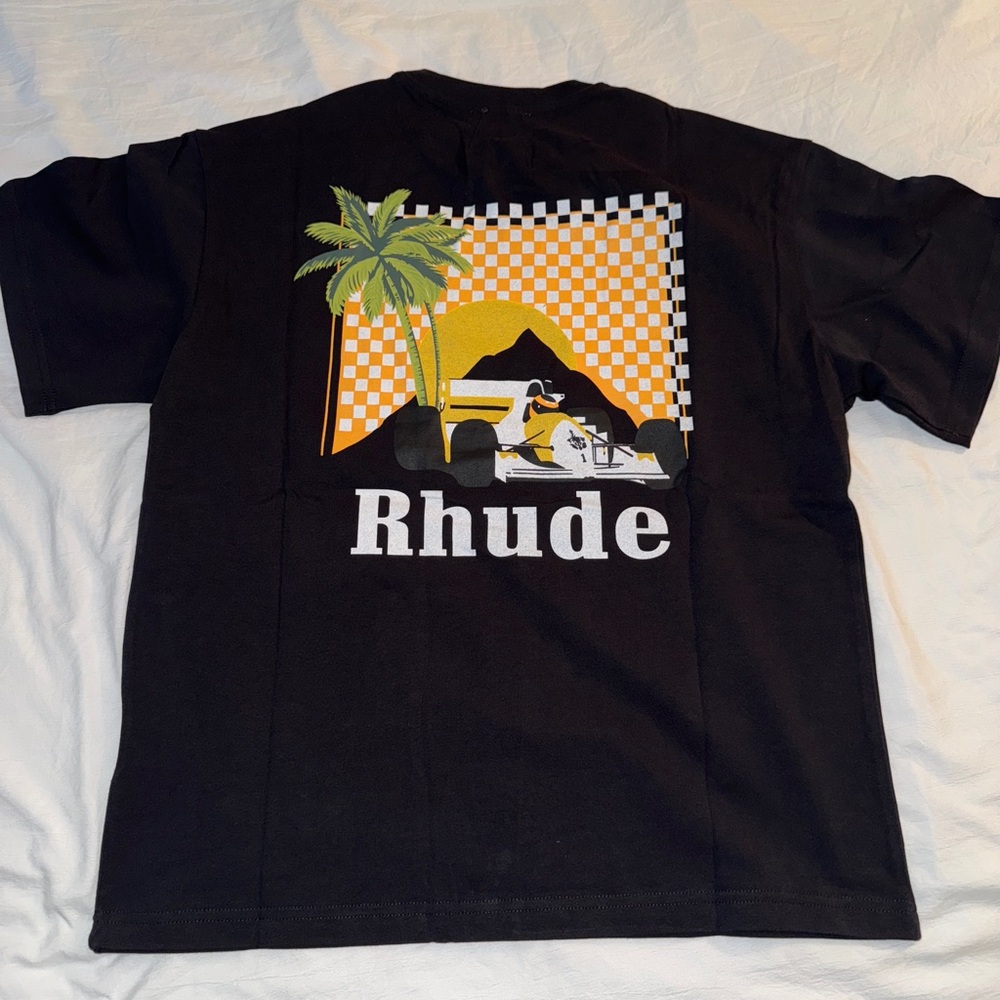 Rhude Black F1 T-Shirt